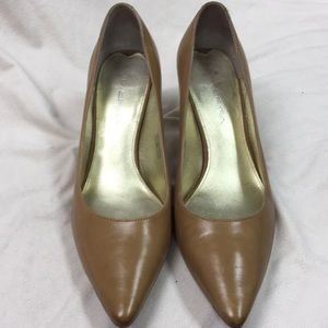 Via Spiga Tan Pointy Toe Heels